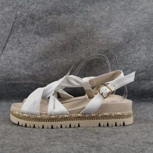 Amalfi Shoes Womens 38 White Platform Sandal